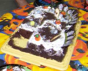 The graveyard birthday cake