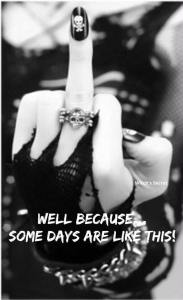 flip the bird goth style