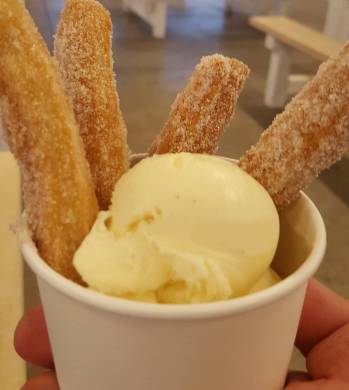 churros and ice cream
